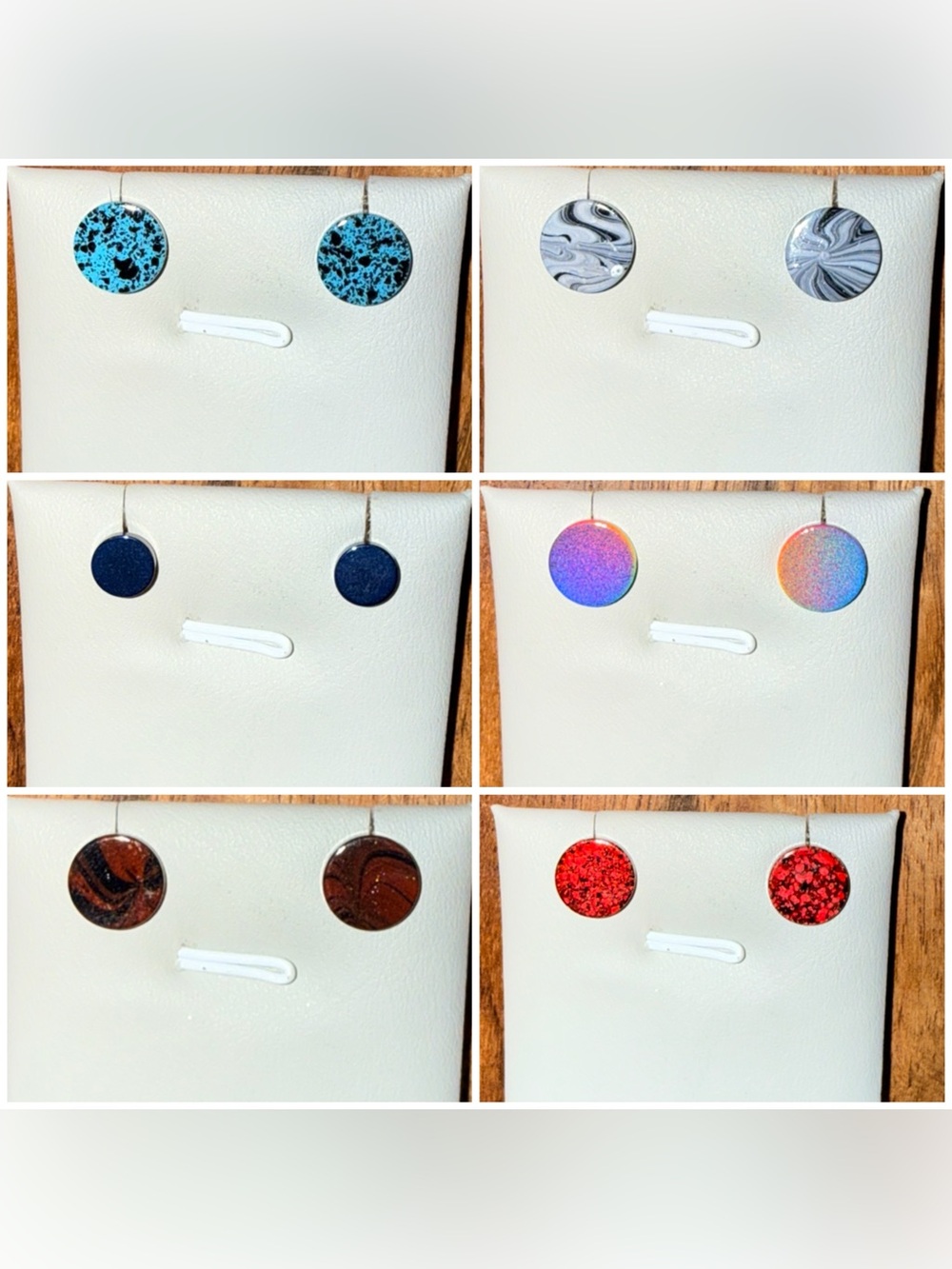 6 Screw Back Stud Earrings - Medical Grade Earrings
